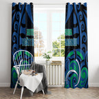 Aotearoa Ngati Ranginui Window Curtain New Zealand Traditional Maori Pattern