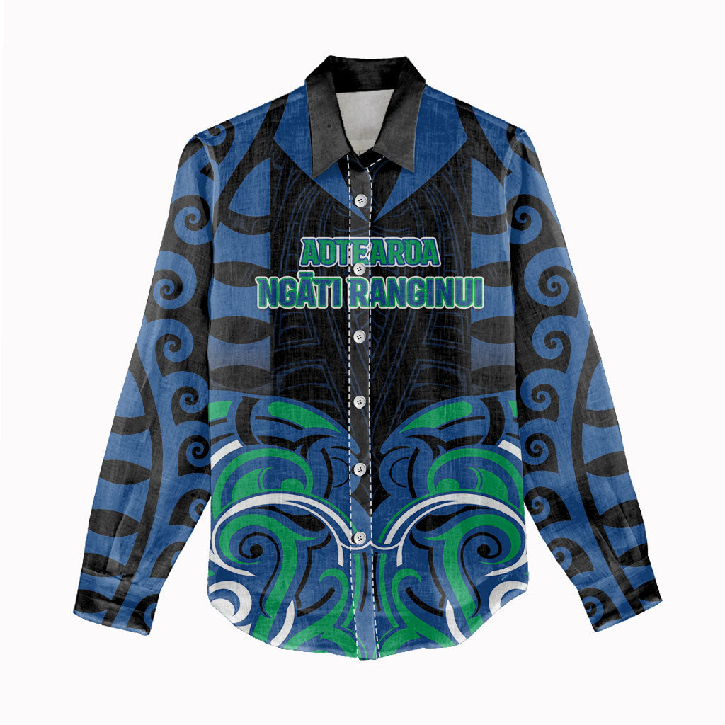 Custom Aotearoa Ngati Ranginui Women Casual Shirt New Zealand Traditional Maori Pattern
