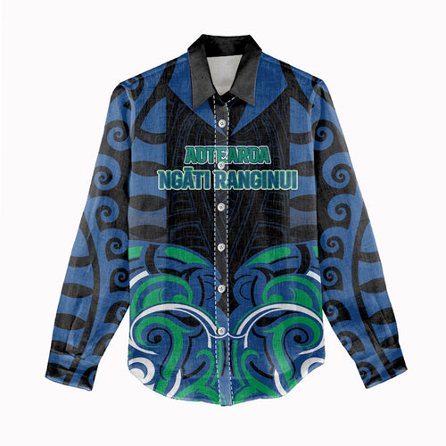 Custom Aotearoa Ngati Ranginui Women Casual Shirt New Zealand Traditional Maori Pattern
