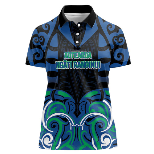 Custom Aotearoa Ngati Ranginui Women Polo Shirt New Zealand Traditional Maori Pattern