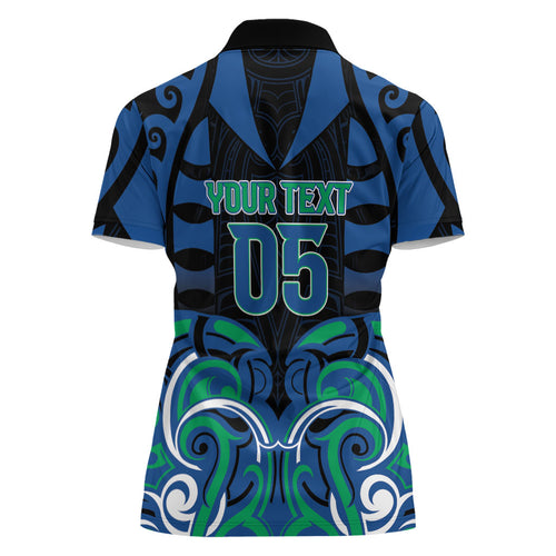 Custom Aotearoa Ngati Ranginui Women Polo Shirt New Zealand Traditional Maori Pattern