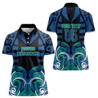 Custom Aotearoa Ngati Ranginui Women Polo Shirt New Zealand Traditional Maori Pattern