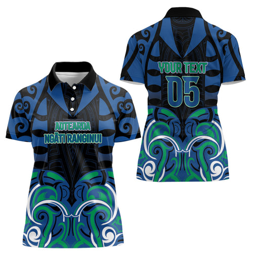 Custom Aotearoa Ngati Ranginui Women Polo Shirt New Zealand Traditional Maori Pattern