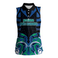 Custom Aotearoa Ngati Ranginui Women Sleeveless Polo Shirt New Zealand Traditional Maori Pattern
