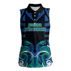 Custom Aotearoa Ngati Ranginui Women Sleeveless Polo Shirt New Zealand Traditional Maori Pattern