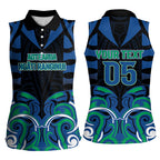 Custom Aotearoa Ngati Ranginui Women Sleeveless Polo Shirt New Zealand Traditional Maori Pattern