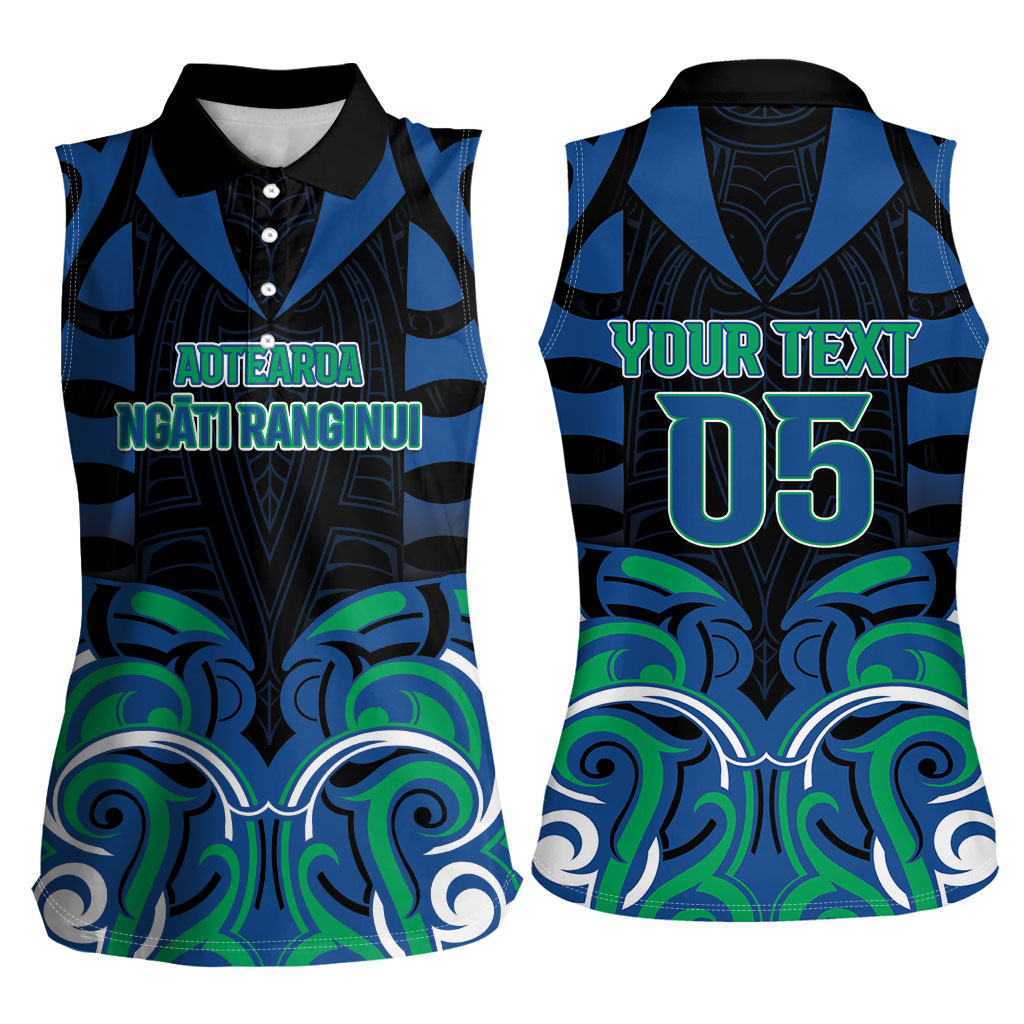 Custom Aotearoa Ngati Ranginui Women Sleeveless Polo Shirt New Zealand Traditional Maori Pattern