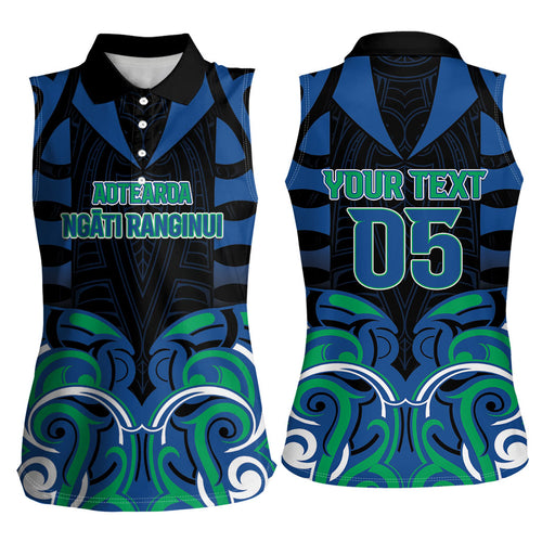 Custom Aotearoa Ngati Ranginui Women Sleeveless Polo Shirt New Zealand Traditional Maori Pattern