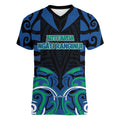 Custom Aotearoa Ngati Ranginui Women V-Neck T-Shirt New Zealand Traditional Maori Pattern