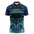 Custom Aotearoa Ngati Ranginui Zipper Polo Shirt New Zealand Traditional Maori Pattern