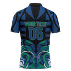 Custom Aotearoa Ngati Ranginui Zipper Polo Shirt New Zealand Traditional Maori Pattern