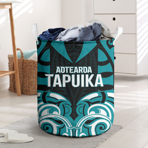 Aotearoa Tapuika Laundry Basket New Zealand Traditional Maori Pattern