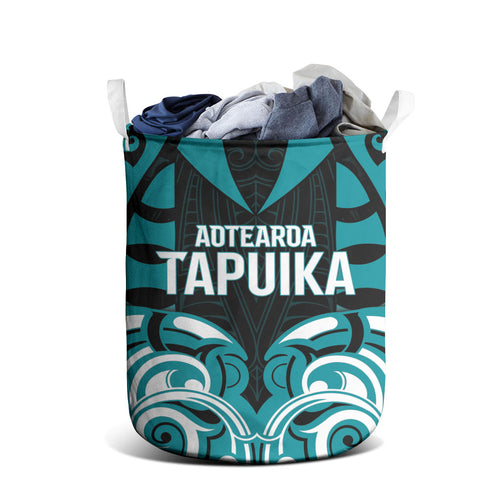 Aotearoa Tapuika Laundry Basket New Zealand Traditional Maori Pattern