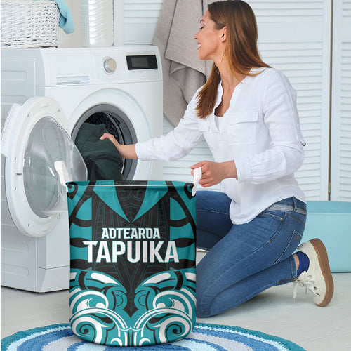 Aotearoa Tapuika Laundry Basket New Zealand Traditional Maori Pattern