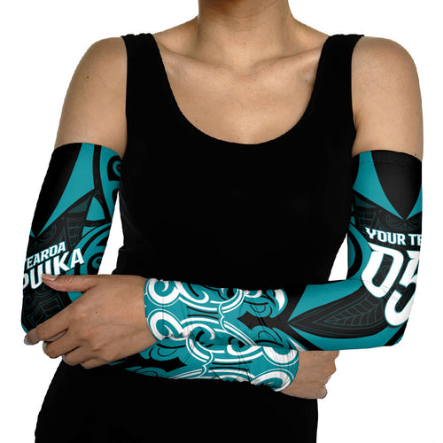 Custom Aotearoa Tapuika Arm Sleeves New Zealand Traditional Maori Pattern