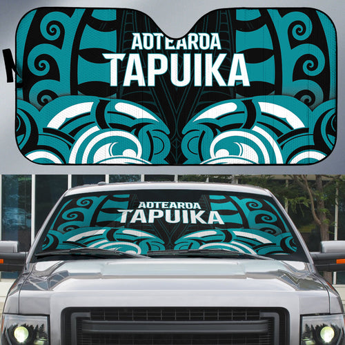 Aotearoa Tapuika Auto Sun Shade New Zealand Traditional Maori Pattern
