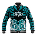 Custom Aotearoa Tapuika Baseball Jacket New Zealand Traditional Maori Pattern