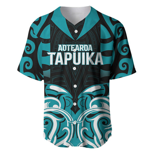 Custom Aotearoa Tapuika Baseball Jersey New Zealand Traditional Maori Pattern