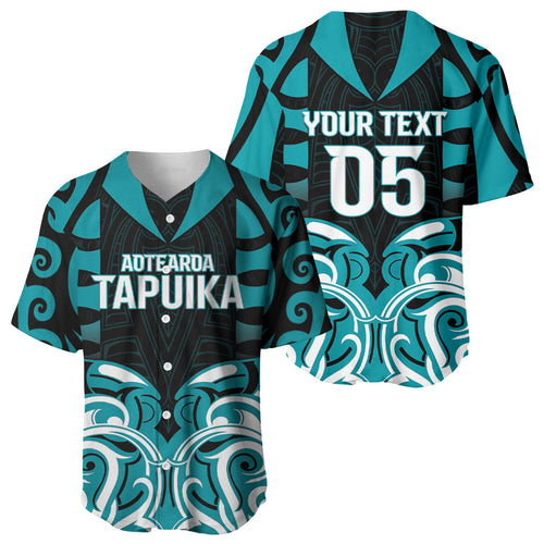 Custom Aotearoa Tapuika Baseball Jersey New Zealand Traditional Maori Pattern