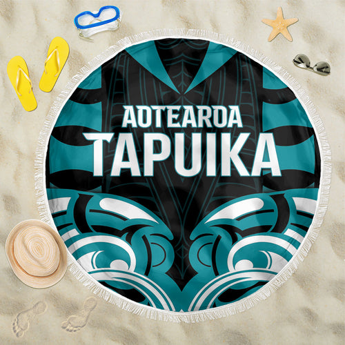 Aotearoa Tapuika Beach Blanket New Zealand Traditional Maori Pattern