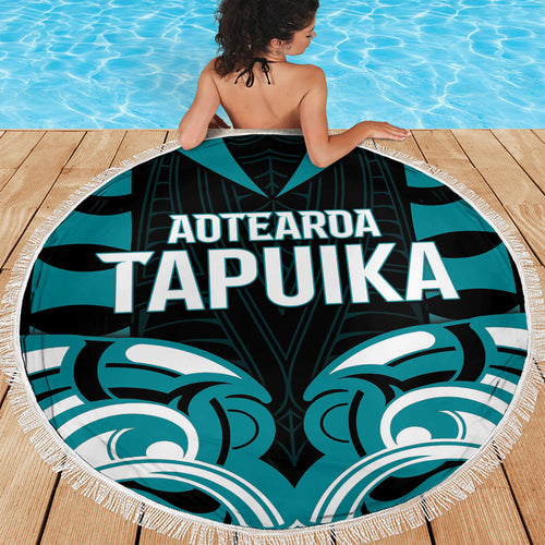 Aotearoa Tapuika Beach Blanket New Zealand Traditional Maori Pattern