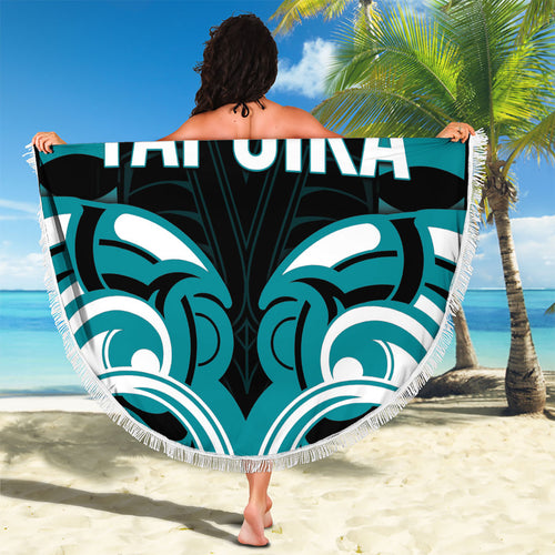 Aotearoa Tapuika Beach Blanket New Zealand Traditional Maori Pattern