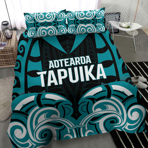 Aotearoa Tapuika Bedding Set New Zealand Traditional Maori Pattern