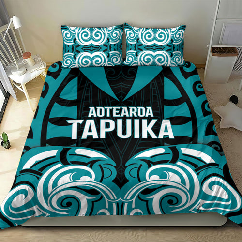 Aotearoa Tapuika Bedding Set New Zealand Traditional Maori Pattern