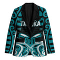 Custom Aotearoa Tapuika Blazer New Zealand Traditional Maori Pattern