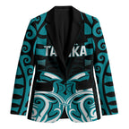 Custom Aotearoa Tapuika Blazer New Zealand Traditional Maori Pattern