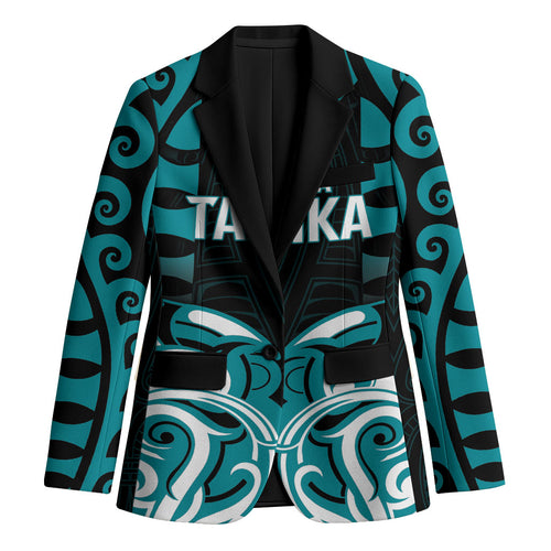 Custom Aotearoa Tapuika Blazer New Zealand Traditional Maori Pattern