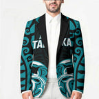 Custom Aotearoa Tapuika Blazer New Zealand Traditional Maori Pattern