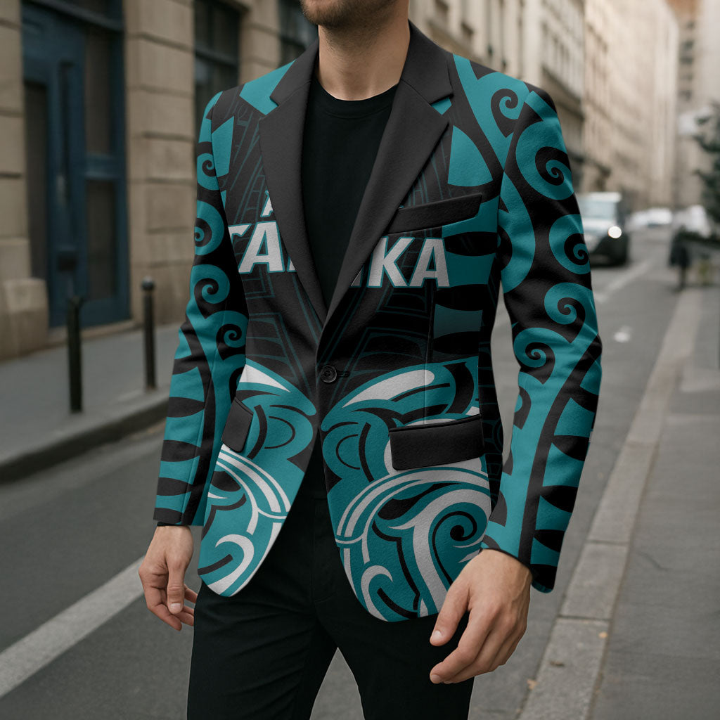 Custom Aotearoa Tapuika Blazer New Zealand Traditional Maori Pattern