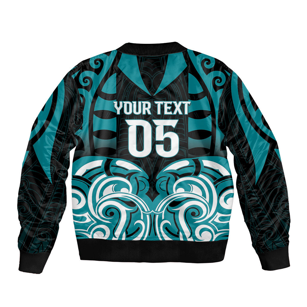 Custom Aotearoa Tapuika Bomber Jacket New Zealand Traditional Maori Pattern