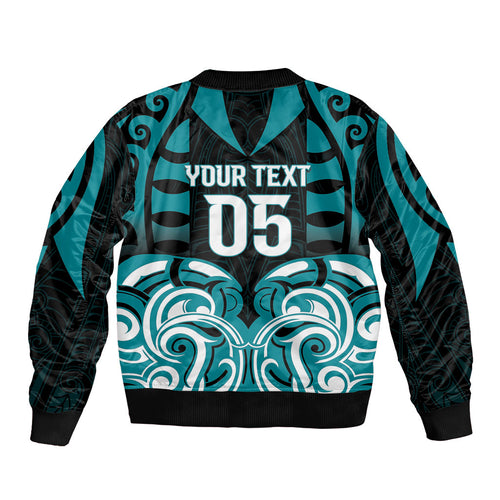 Custom Aotearoa Tapuika Bomber Jacket New Zealand Traditional Maori Pattern