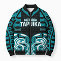 Custom Aotearoa Tapuika Bomber Puffer Jacket New Zealand Traditional Maori Pattern
