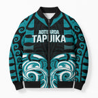 Custom Aotearoa Tapuika Bomber Puffer Jacket New Zealand Traditional Maori Pattern