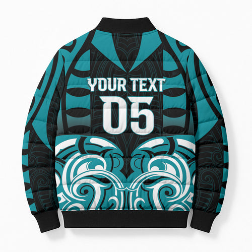 Custom Aotearoa Tapuika Bomber Puffer Jacket New Zealand Traditional Maori Pattern