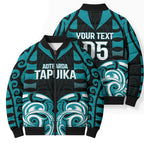 Custom Aotearoa Tapuika Bomber Puffer Jacket New Zealand Traditional Maori Pattern