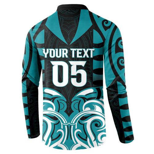 Custom Aotearoa Tapuika Button Sweatshirt New Zealand Traditional Maori Pattern