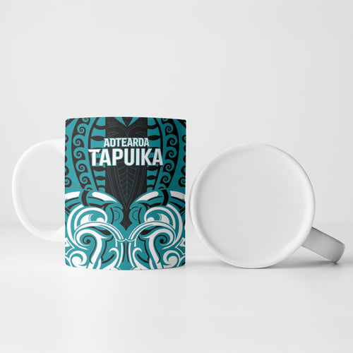 Custom Aotearoa Tapuika Ceramic Mug New Zealand Traditional Maori Pattern