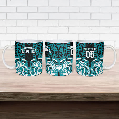 Custom Aotearoa Tapuika Ceramic Mug New Zealand Traditional Maori Pattern