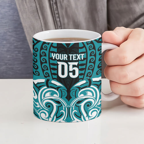 Custom Aotearoa Tapuika Ceramic Mug New Zealand Traditional Maori Pattern