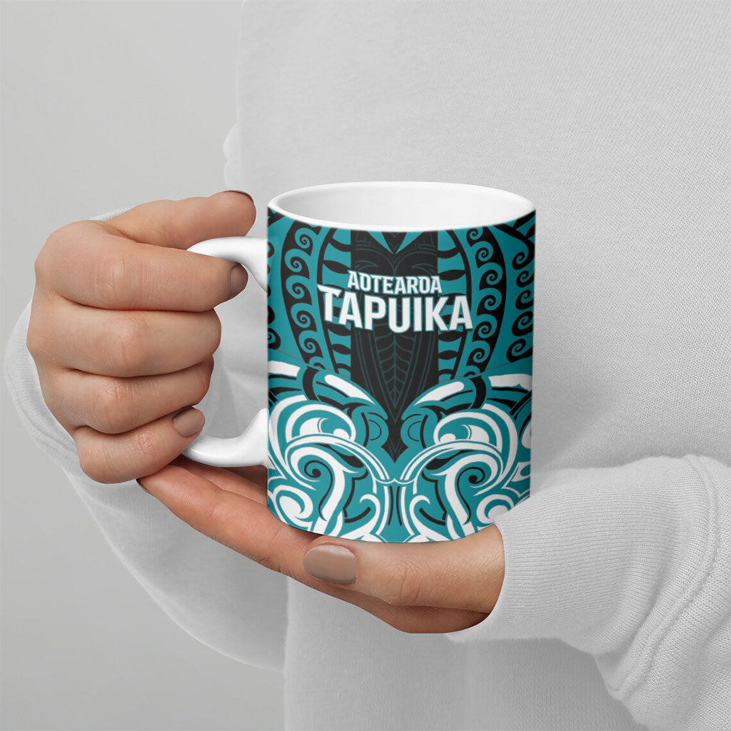 Custom Aotearoa Tapuika Ceramic Mug New Zealand Traditional Maori Pattern