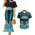 Custom Aotearoa Tapuika Couples Matching Mermaid Dress and Hawaiian Shirt New Zealand Traditional Maori Pattern