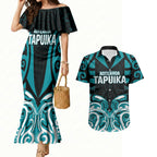 Custom Aotearoa Tapuika Couples Matching Mermaid Dress and Hawaiian Shirt New Zealand Traditional Maori Pattern