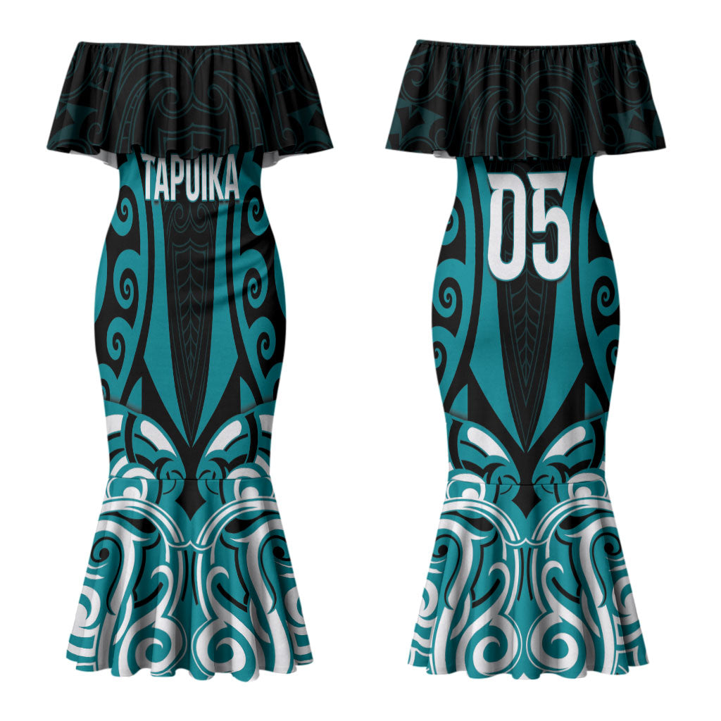 Custom Aotearoa Tapuika Couples Matching Mermaid Dress and Hawaiian Shirt New Zealand Traditional Maori Pattern