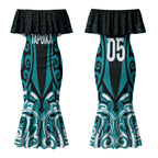 Custom Aotearoa Tapuika Couples Matching Mermaid Dress and Hawaiian Shirt New Zealand Traditional Maori Pattern