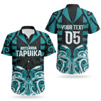 Custom Aotearoa Tapuika Couples Matching Puletasi and Hawaiian Shirt New Zealand Traditional Maori Pattern