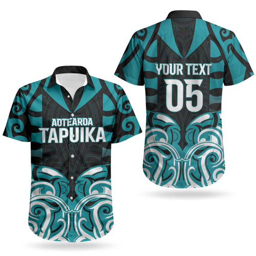 Custom Aotearoa Tapuika Couples Matching Puletasi and Hawaiian Shirt New Zealand Traditional Maori Pattern